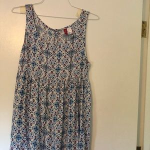Blue and white sun dress